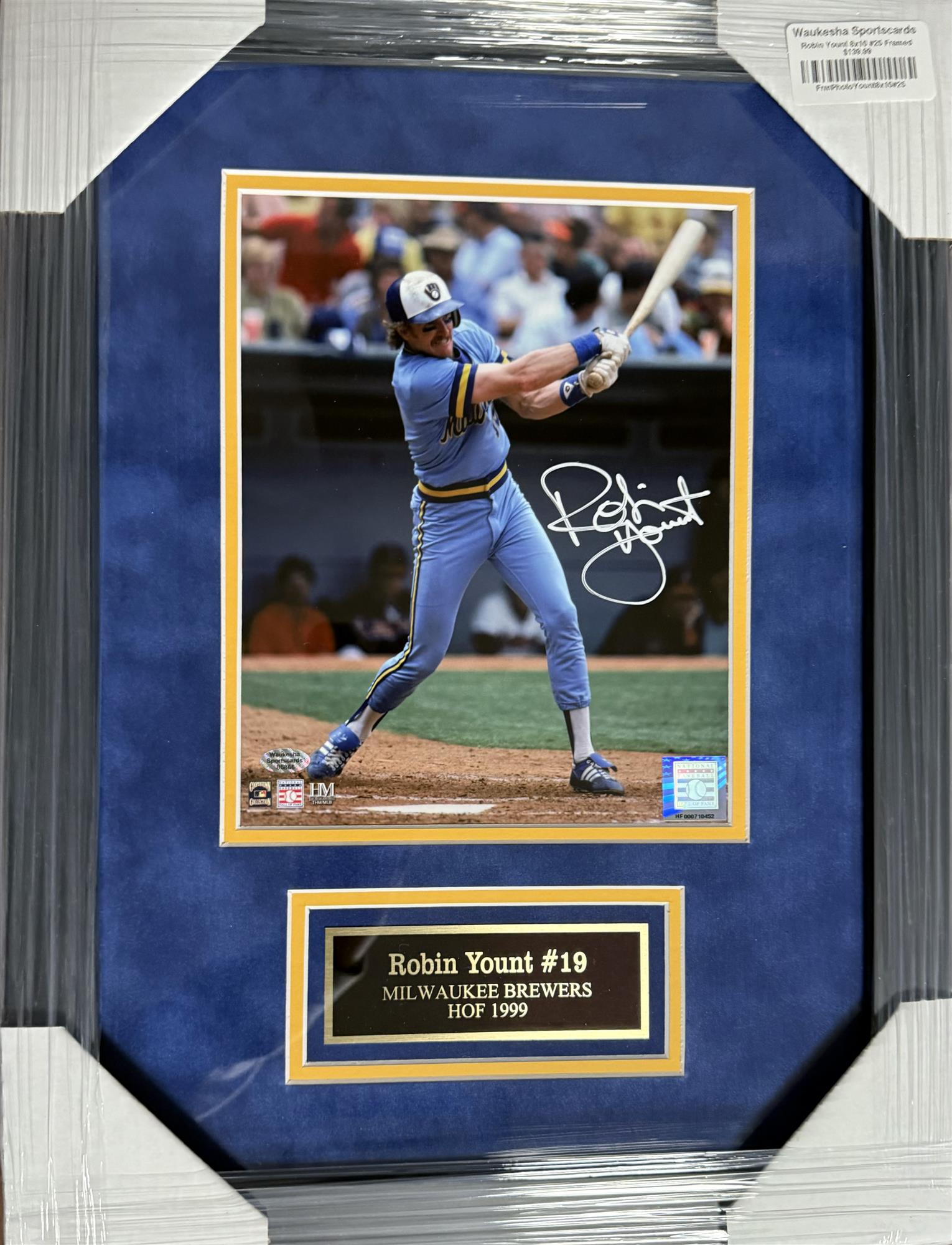 ROBIN YOUNT FRAMED SIGNED BREWERS 8X10 PHOTO #25