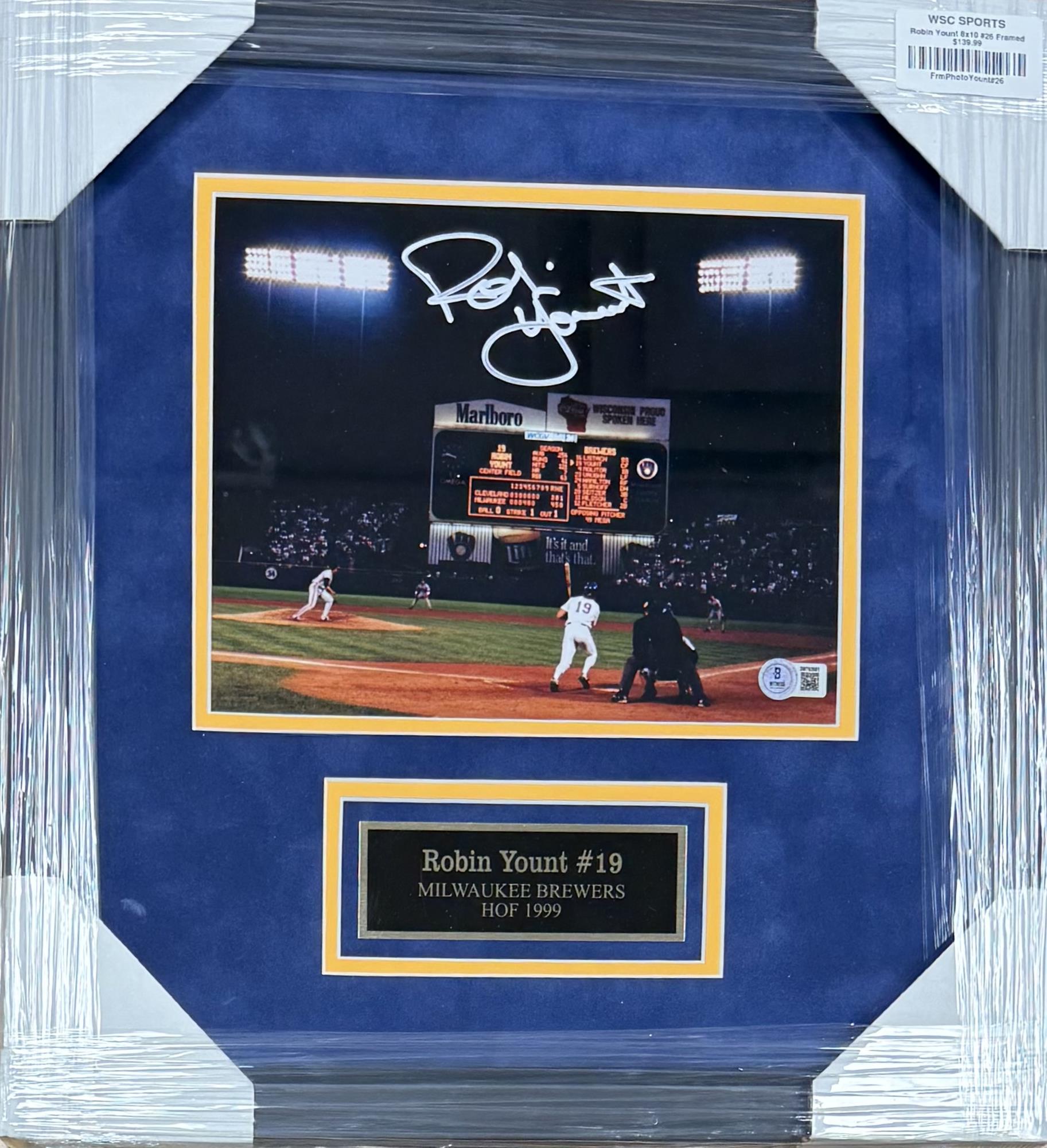 ROBIN YOUNT FRAMED SIGNED BREWERS 8X10 PHOTO #26