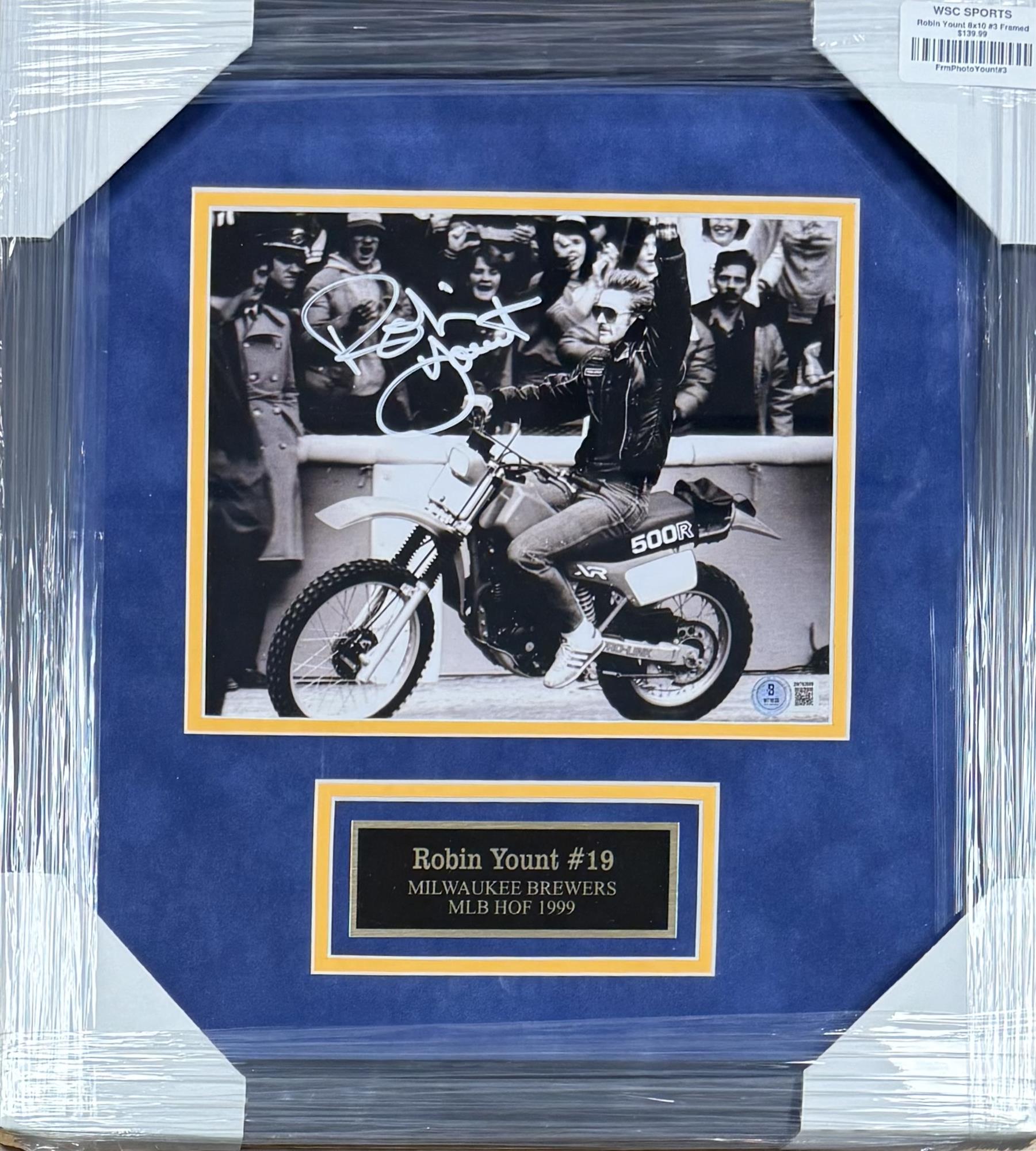 ROBIN YOUNT FRAMED SIGNED BREWERS 8X10 PHOTO #3