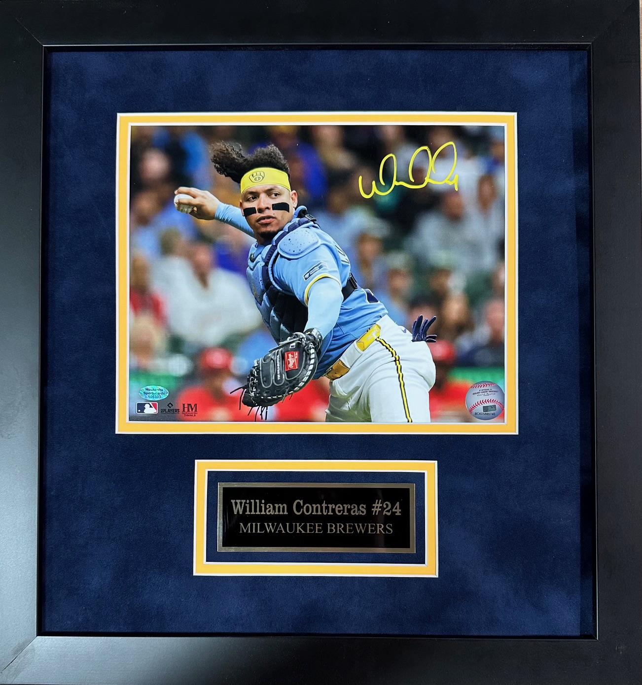 WILLIAM CONTRERAS FRAMED SIGNED BREWERS 8X10 PHOTO #7