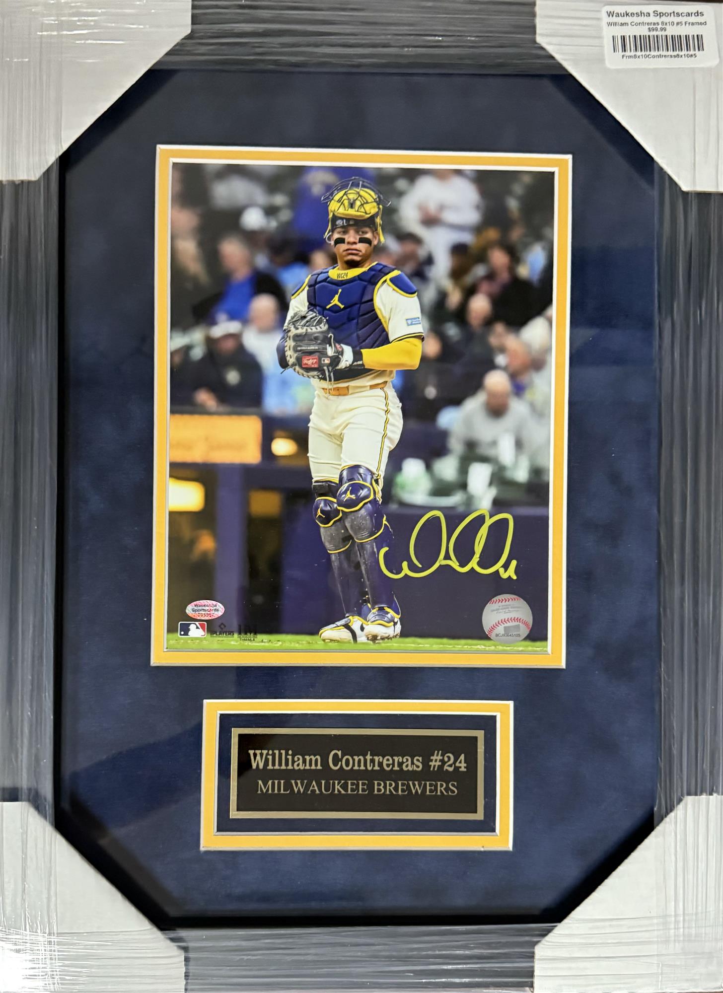 WILLIAM CONTRERAS FRAMED SIGNED BREWERS 8X10 PHOTO #5