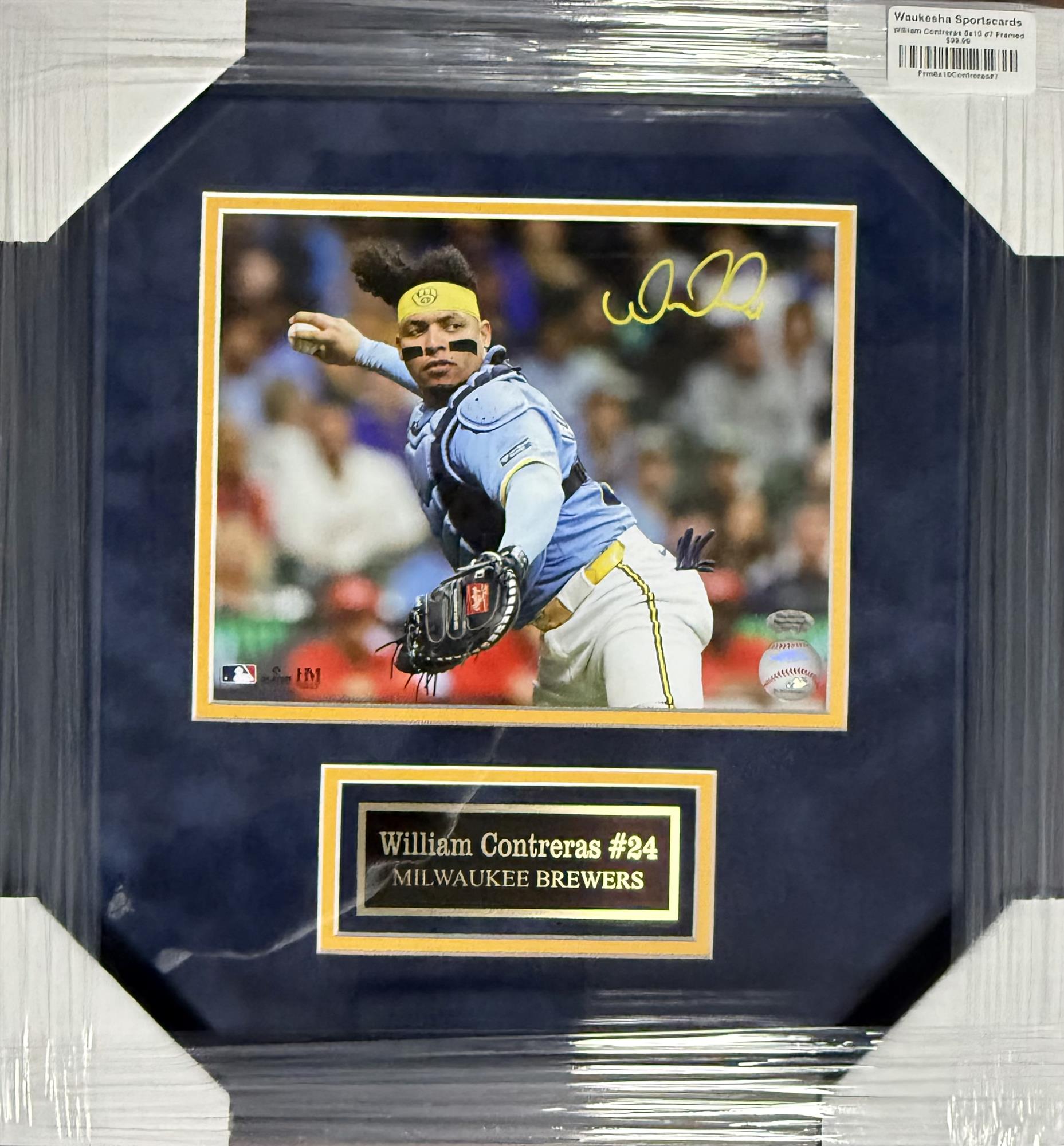 WILLIAM CONTRERAS FRAMED SIGNED BREWERS 8X10 PHOTO #7