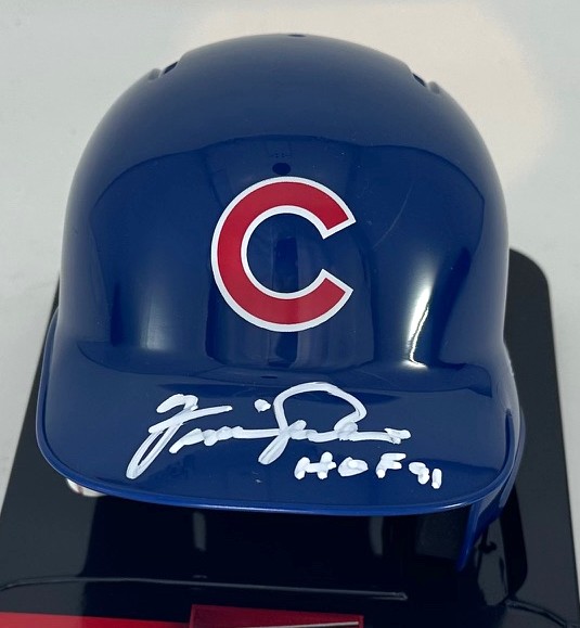 FERGIE JENKINS SIGNED CUBS RAWLINGS MINI HELMET W/ HOF '91 - BAS