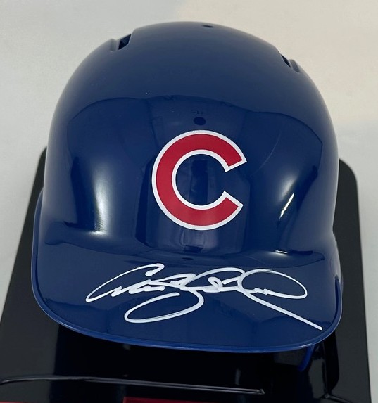 CRAIG COUNSELL SIGNED CUBS RAWLINGS MINI HELMET - BAS