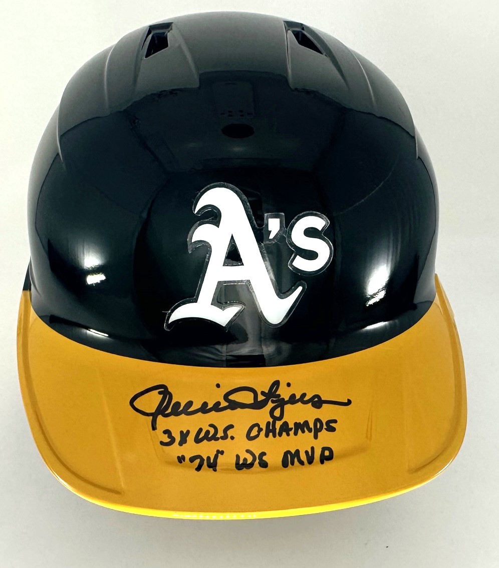 ROLLIE FINGERS SIGNED RAWLINGS FULL SIZE ATHLETICS HELMET- BAS