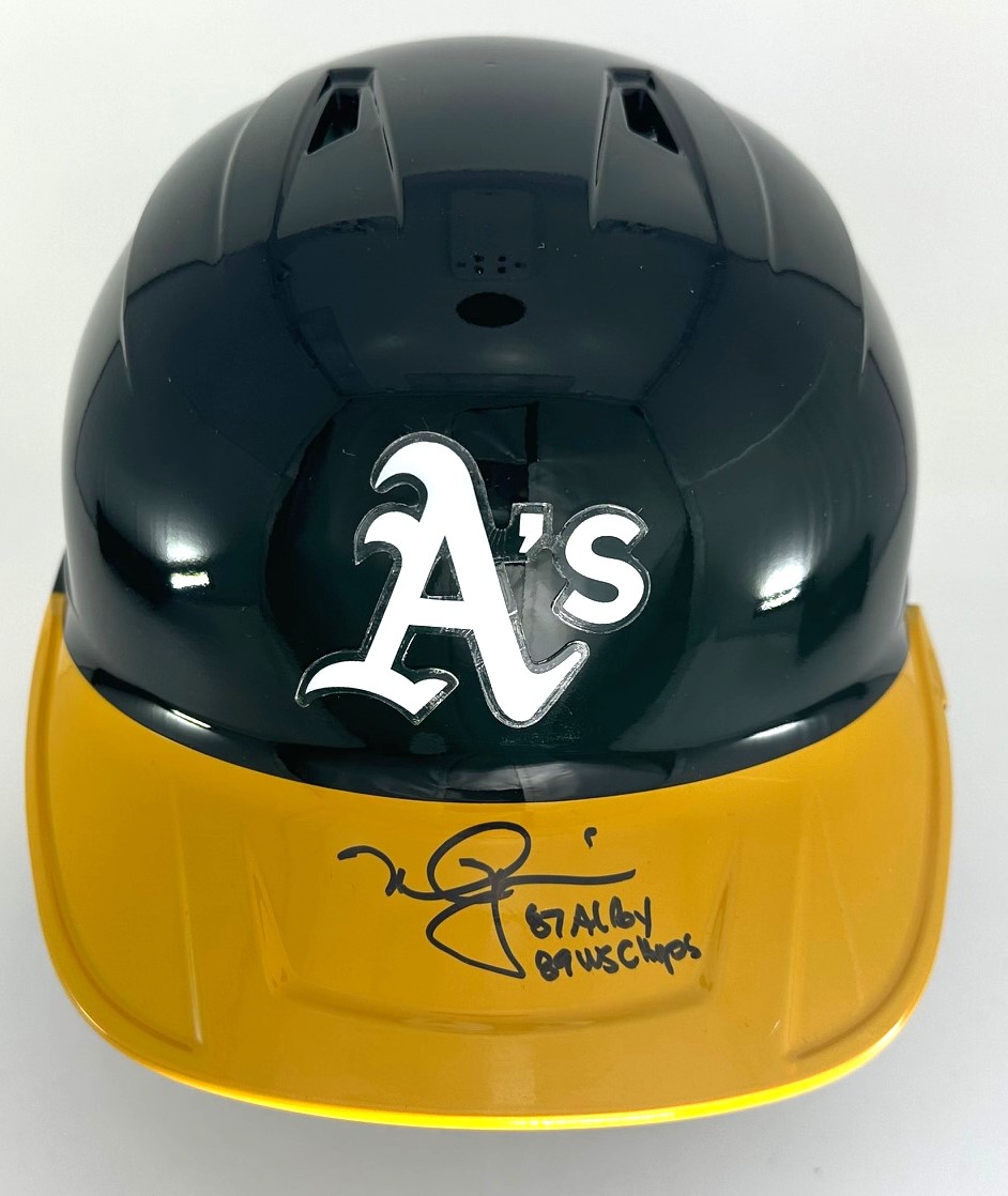 MARK MCGWIRE SIGNED RAWLINGS FULL SIZE ATHLETICS HELMET- BAS