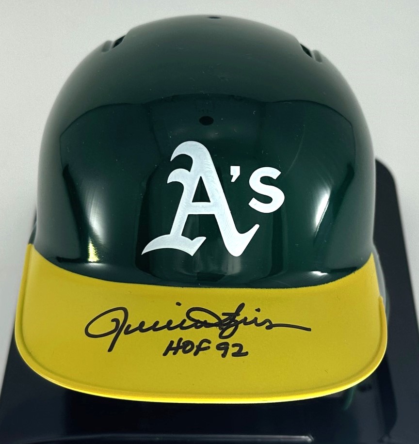 ROLLIE FINGERS SIGNED RAWLINGS ATHLETICS MINI HELMET W/ HOF - BAS Copy