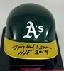 TONY LARUSSA SIGNED RAWLINGS ATHLETICS MINI HELMET W/ HOF - BAS