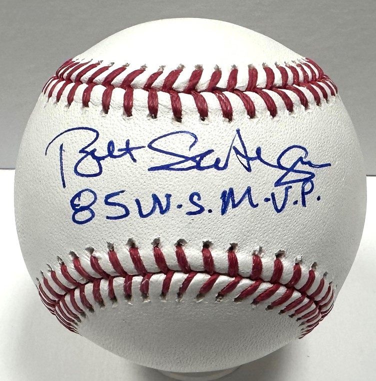 BRET SABERHAGEN SIGNED OFFICIAL MLB BASEBALL W/ 85 WS MVP - ROYALS - BAS