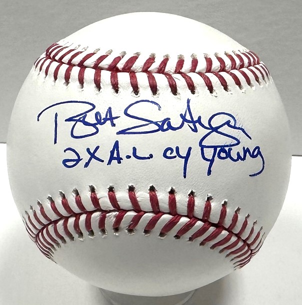 BRET SABERHAGEN SIGNED OFFICIAL MLB BASEBALL W/ 2 x CY YOUNG - ROYALS - BAS