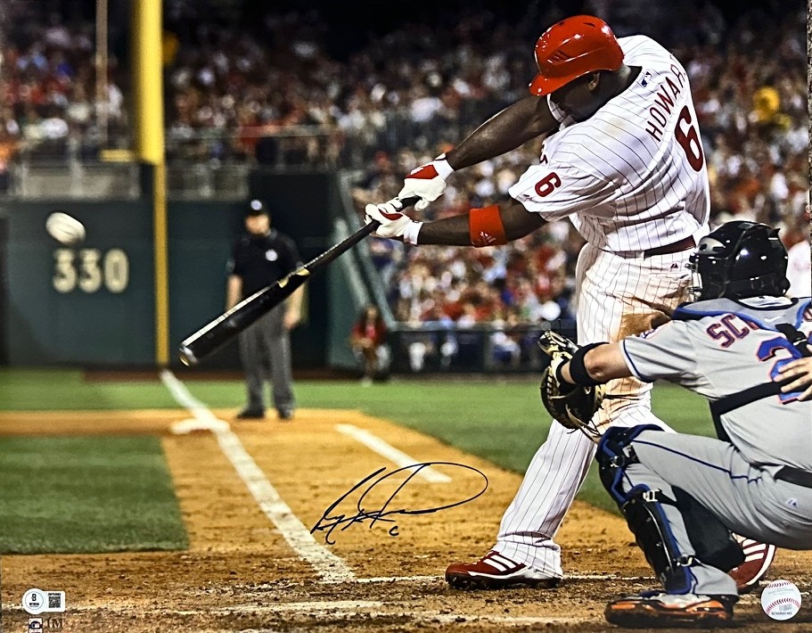 RYAN HOWARD SIGNED 16X20 PHILLIES PHOTO #1 - BAS