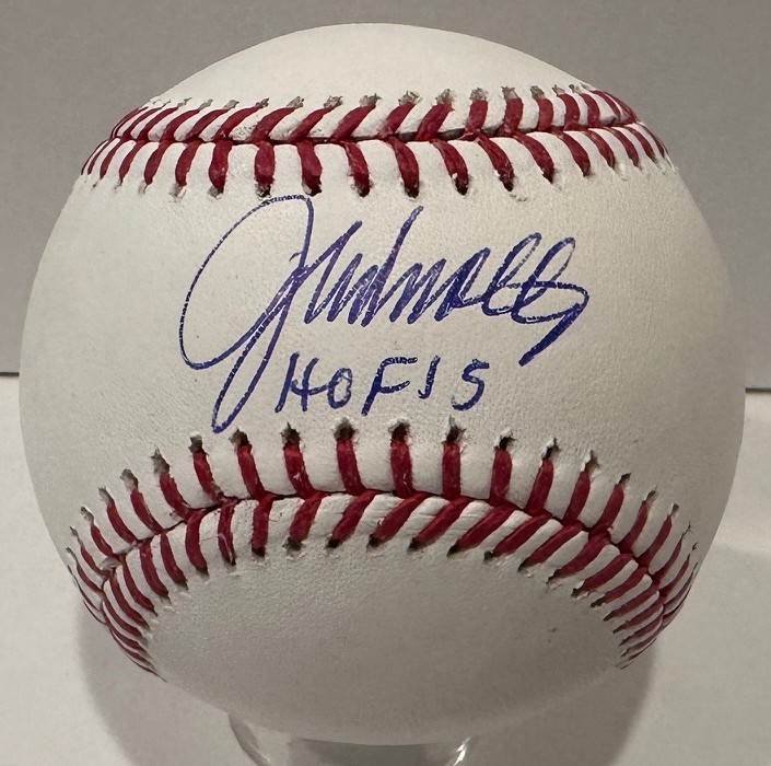 JOHN SMOLTZ SIGNED OFFICIAL MLB BASEBALL W/ HOF - BRAVES - BAS