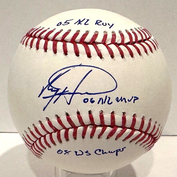 RYAN HOWARD SIGNED OFFICIAL MLB BASEBALL W/ 3 SCRIPTS - PHILLIES - JSA