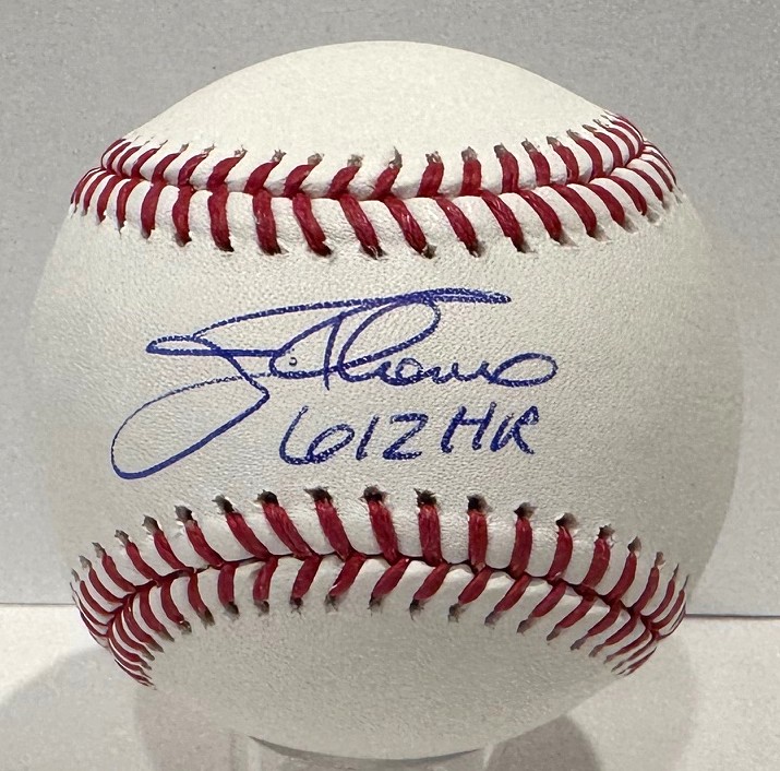 JIM THOME SIGNED OFFICIAL MLB BASEBALL W/ 612 HR - INDIANS - BAS