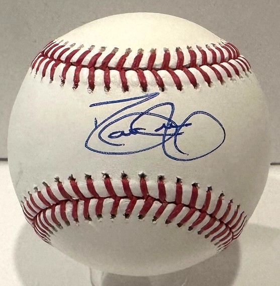 DAVID JUSTICE SIGNED OFFICIAL MLB BASEBALL - BRAVES - BAS