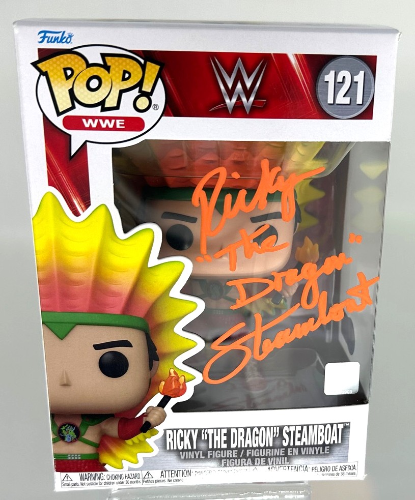 RICKEY "THE DRAGON" STEAMBOAT SIGNED FUNKO POP FIGURE #121 - BAS RICKEY "THE DRAGON" STEAMBOAT SIGNED FUNKO POP FIGURE #121 - BAS