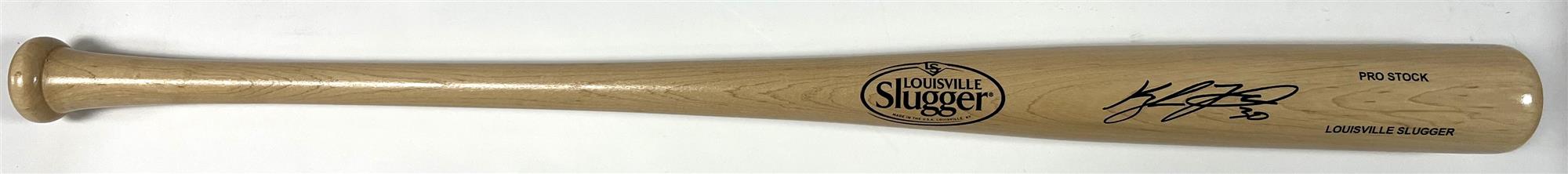 KYLE TUCKER SIGNED LOUISVILLE SLUGGER BLONDE BAT - CUBS - BAS