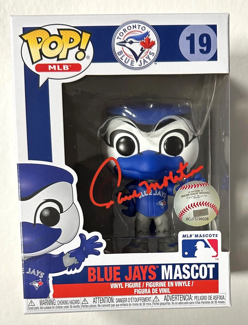 PAUL MOLITOR SIGNED BLUE JAYS MASCOT FUNKO POP FIGURE #19 - JSA