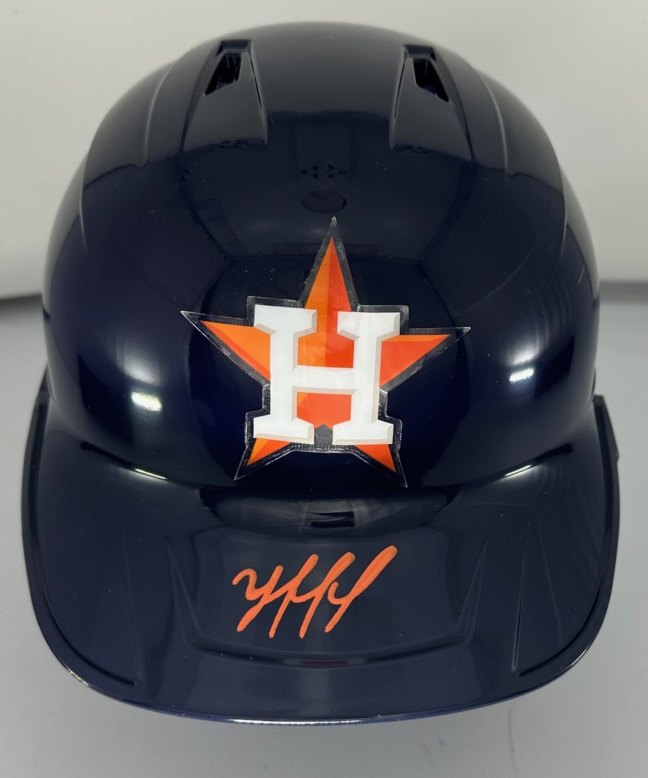 YORDAN ALVAREZ SIGNED RAWLINGS FULL SIZE ASTROS HELMET - BAS