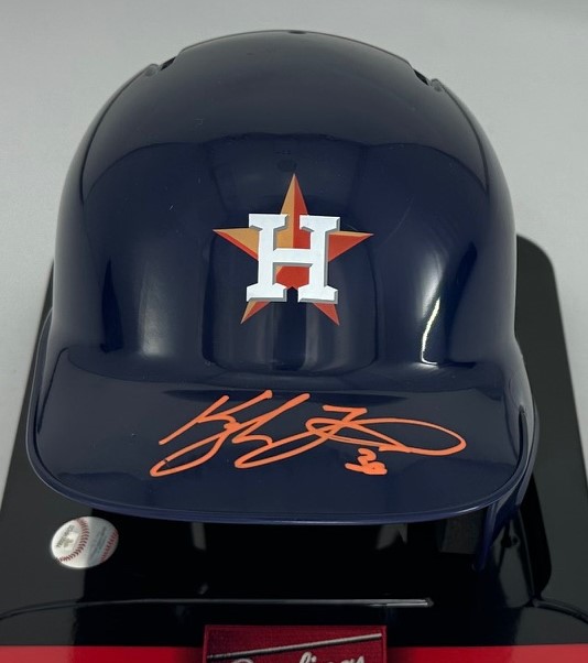 KYLE TUCKER SIGNED RAWLINGS ASTROS MINI HELMET - BAS