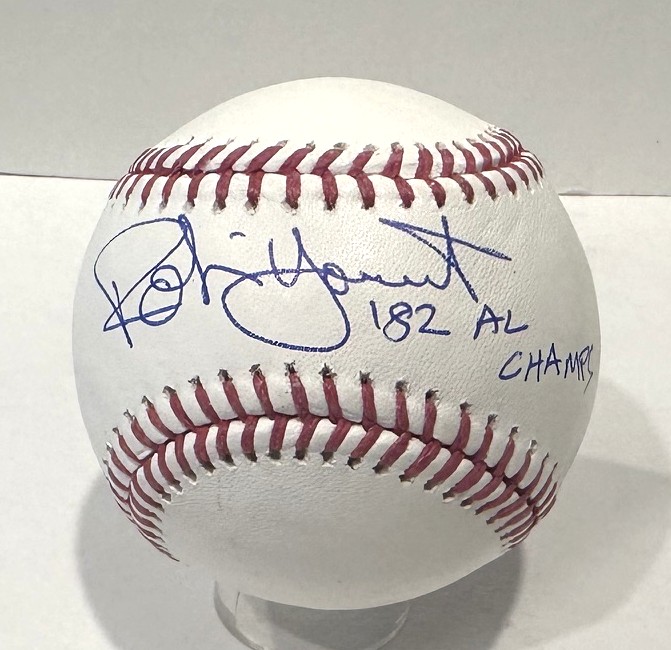 ROBIN YOUNT SIGNED OFFICIAL MLB BASEBALL W/ '82 AL CHAMPS - BREWERS - BAS