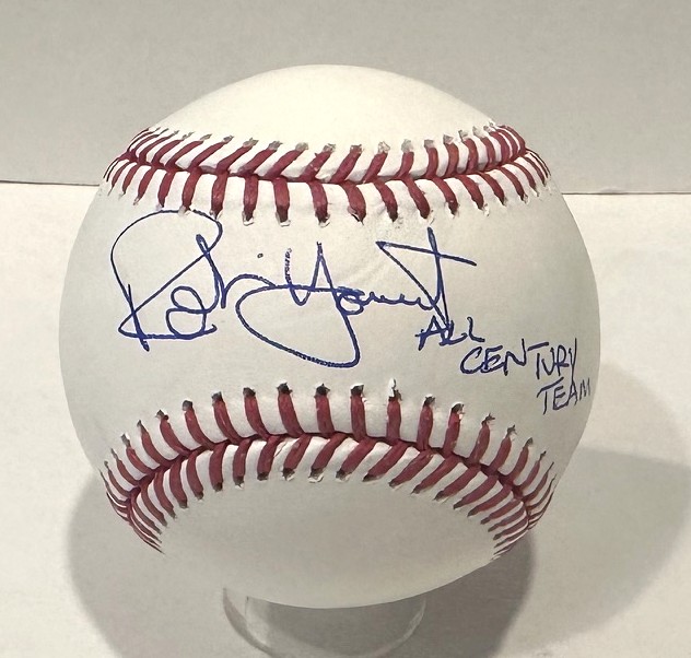 ROBIN YOUNT SIGNED OFFICIAL MLB BASEBALL W/ ALL CENTURY TEAM - BREWERS - BAS