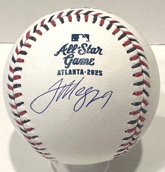 TREVOR MEGILL SIGNED OFFICIAL MLB 2025 ALL STAR LOGO BASEBALL - BREWERS - BAS