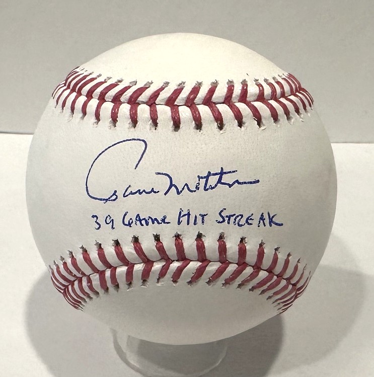 PAUL MOLITOR SIGNED OFFICIAL MLB BASEBALL W/ 39 GM HIT STREAK - BREWERS - BAS