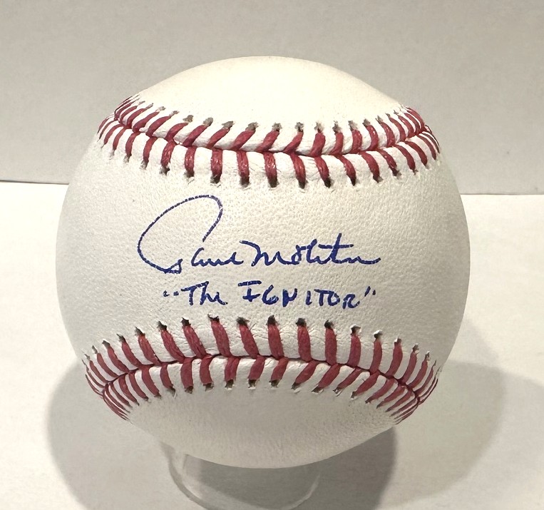 PAUL MOLITOR SIGNED OFFICIAL MLB BASEBALL W/ THE IGNITOR - BREWERS - BAS