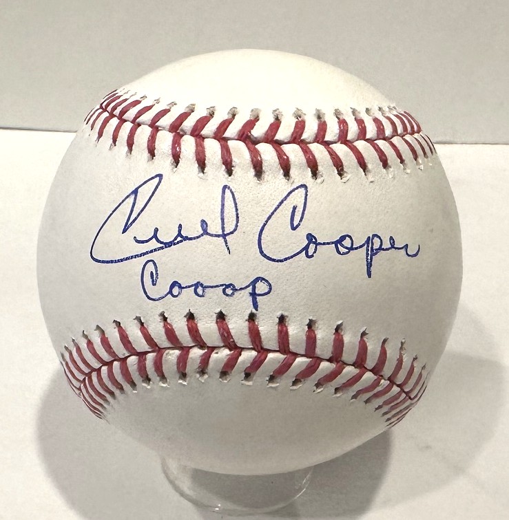 CECIL COOPER SIGNED OFFICIAL MLB BASEBALL W/ "COOOP" - BREWERS - BAS