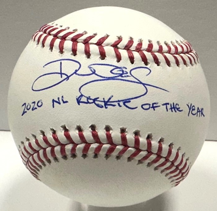 DEVIN WILLIAMS SIGNED OFFICIAL MLB BASEBALL W/ 2020 ROY - BREWERS - JSA