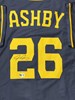AARON ASHBY SIGNED CUSTOM REPLICA BREWERS NAVY JERSEY - BAS