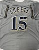 BEN SHEETS SIGNED CUSTOM REPLICA BREWERS GRAY JERSEY - BAS