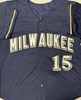 BEN SHEETS SIGNED CUSTOM REPLICA BREWERS NAVY JERSEY - BAS