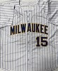 BEN SHEETS SIGNED CUSTOM REPLICA BREWERS PINSTRIPE JERSEY - BAS