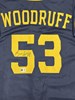 BRANDON WOODRUFF SIGNED CUSTOM REPLICA BREWERS NAVY JERSEY - BAS