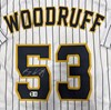 BRANDON WOODRUFF SIGNED CUSTOM REPLICA BREWERS  PINSTRIPE JERSEY - BAS