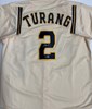 BRICE TURANG SIGNED CUSTOM REPLICA BREWERS CREAM #2 JERSEY  - BAS