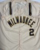 BRICE TURANG SIGNED CUSTOM REPLICA BREWERS CREAM #2 JERSEY  - BAS