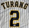BRICE TURANG SIGNED CUSTOM REPLICA BREWERS PINSTRIPE #2 JERSEY  - BAS