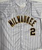 BRICE TURANG SIGNED CUSTOM REPLICA BREWERS PINSTRIPE #2 JERSEY  - BAS