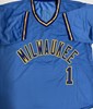 BUD SELIG SIGNED CUSTOM BREWERS BLUE JERSEY - JSA