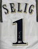 BUD SELIG SIGNED CUSTOM BREWERS WHITE JERSEY - BAS