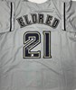 CAL ELDRED SIGNED CUSTOM REPLICA BREWERS GRAY JERSEY - BAS