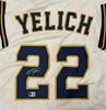 CHRISTIAN YELICH SIGNED CUSTOM REPLICA BREWERS CREAM JERSEY - BAS