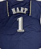 COREY HART SIGNED CUSTOM REPLICA BREWERS NAVY JERSEY - JSA