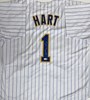 COREY HART SIGNED CUSTOM REPLICA BREWERS PINSTRIPE JERSEY - JSA
