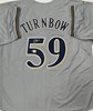 DERRICK TURNBOW SIGNED CUSTOM REPLICA BREWERS GRAY JERSEY - BAS
