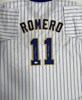 ED ROMERO SIGNED PINSTRIPE REPLICA JERSEY - MILWAUKEE BREWERS MLB - JSA