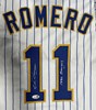ED ROMERO SIGNED PINSTRIPE REPLICA JERSEY - MILWAUKEE BREWERS MLB - JSA